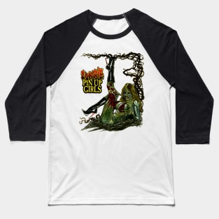 Zombie Pinup Diva : The Skin in My Teeth Baseball T-Shirt